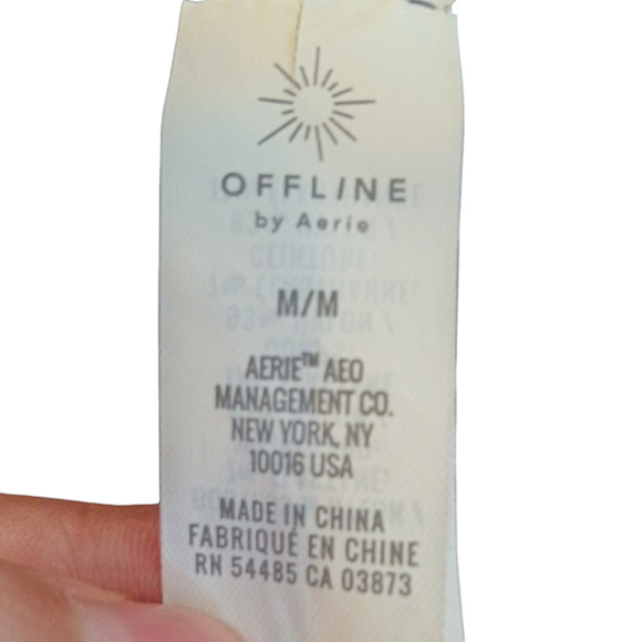 Offline by Aerie Black Ribbed Leggings full length Size M 5298 - Picture 4 of 6